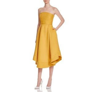 C/Meo Collective Making Waves Strapless Midi Dress